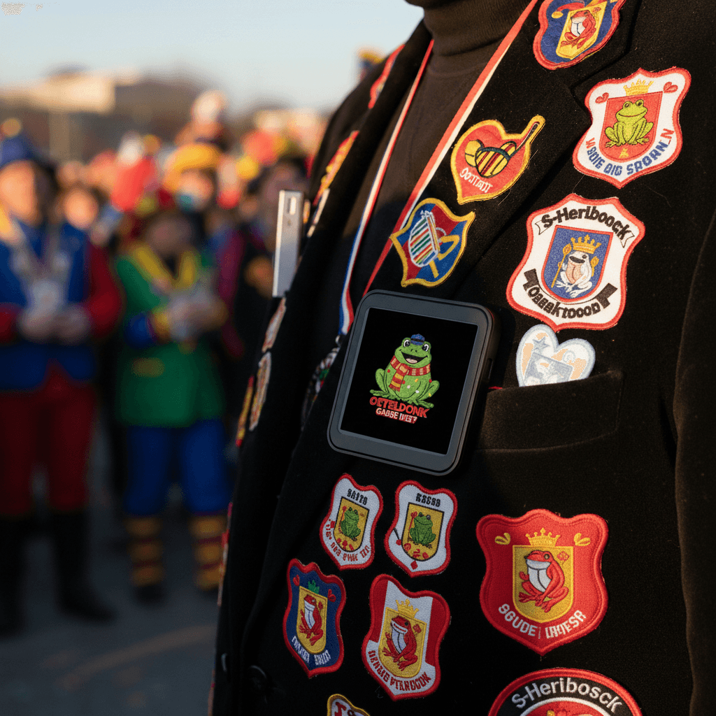 NAAISTREEK embleem op jas